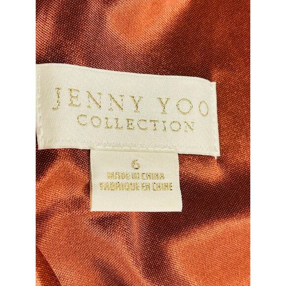 Jenny Yoo Elliss Flutter Sleeve Open Back Velvet Maxi Dress size 6 English Rose - Picture 6 of 12